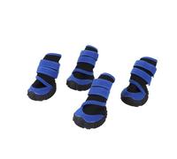 All-Season Dog Shoes,High-Top Slightly Waterproof Dog Boots Non-Slip TPR Sole Pet Paw Protectors Cover Indoor Outdoor Prevents Ankle Sprains Chafing Walking Footwear_L(Blue)