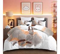 All Season Down Duvet 135 x 200 cm Multicolor,Exquisite Smoke Basketball Athlete Quilt Insert Bedding for Bedroom, Breathable Fluffy Comforter Set with 2 Pillowcases
