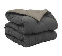 All-Season Duvet, Light Grey, Anthracite, 155 x 220 cm, Microfibre Polyester Filling Quilt, Breathable, Hypoallergenic, Easy to Wash for Summer, Winter, Bedroom Comfort