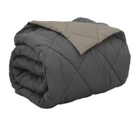 All-Season Duvet, Light Grey, Anthracite, 200 x 200 cm, Microfibre Polyester Filling Quilt, Breathable, Wrinkle-Free, Allergy Sufferers, Easy Care for Summer, Winter Comfort