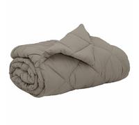 All-season duvet, light grey, microfibre, 240 x 260 cm, with polyester filling, breathable quilt, anti-allergic, wrinkle-free, moisture-absorbent, soft