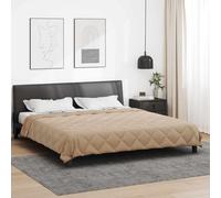 All-season duvet, taupe, microfibre, 200 x 240 cm, with polyester filling, wrinkle-free, moisture-absorbent, anti-allergic, quilt for summer and winter, easy to clean