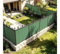 All-Season Fence Screen, Breathable Privacy Barrier, Cuttable | Sturdy 3-Rib Structure Privacy Fence Panel, For Yard, Terrace And Poolside(Green,80x300cm)