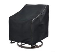 All Season HeavyDuty Swivel Lounge Chair Cover with Weather Resistant Oxford Fabric, Snug Drawstring Hem, and Protective Air Vent Design (76 * 87 * 98cm)