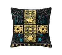 All-season Hell*raiser Pinhead Throw Pillow Covers Breathable & Skin-friendly Pillowcase Classic Creative Patterns Suitable For All Home Scenarios Multicoloured 16"x16"