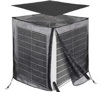 All-Season Outdoor AC Unit Cover, Adjustable Protection for Flexible Hose, Shields Against Leaves, Debris, Weeds & Cottonwood - Enhance Durability & Longevity.