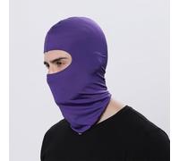 All Season Outdoor Balaclava Hood Ideal for Cycling, Skiing, and Camping (Purple)