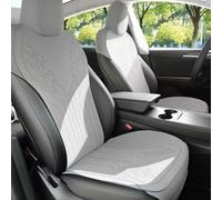 All Season Protection Breathable Suede Car Seat Cover for Tesla Model Y Juniper 2025 2026 Front and Rear Seat Breathable Protector Cover,Grey