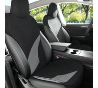 All Season Protection Breathable Suede Car Seat Cover for Tesla Model Y Juniper 2025 2026 Front and Rear Seat Breathable Protector Cover,Black