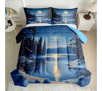 All-Season Single Coverless Duvet Set 7.5 Tog Winter Landscape