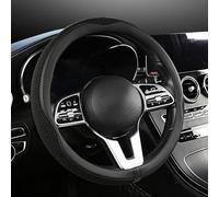 All Season Steering Wheel Cover Made of Ice Silk for Comfortable Grip and Fit on Most Vehicle Models (Black)