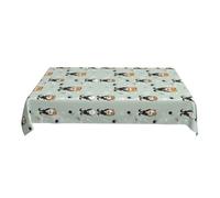 All-Season Table Protector Pastoral Style Pattern 60X90 in Wipe Clean Polyester for Year-Round Dining Decor D 90in