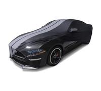 All Seasons For Ferrari Model The Black With Gray Stripes Universal Stretch Satin Indoor Car Cover Compatible All Weather Car Cover