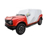 All Seasons For Jeep For Wrangler JK JL Hardtop 2/4 Doors 2007-2021 Outdoor Waterproof 210D Oxford Half Protector Cover Car Cab Covers All Weather Car Cover(Silver,4Doors)