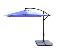 All Seasons Gazebos Ross James premium garden parasol umbrella with crank handle including base weight (Royal Blue)