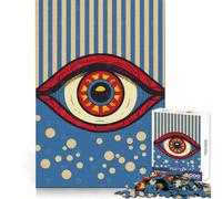 All Seeing Evil Eye Art 1000 Pieces Puzzles for Adults Strong Memory Quality Print Fun Challenge Night Fun (38x26cm)