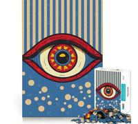 All Seeing Evil Eye Art 1000 Pieces Puzzles for Adults Strong Memory Quality Print Fun Challenge Night Fun (38x26cm)