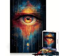 All-Seeing Eye 1000 Piece Jigsaw Puzzle for Adults Logical Think Soft Distraction Seamless Lock Festive Present (50x75cm)