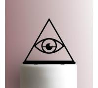 All Seeing Eye Acrylic Cake Topper 3mm Thick Premium Laser Cut Cake Decoration for Birthday, Wedding, Baby Shower & Party Cakes Durable Reusable