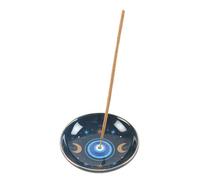 All Seeing Eye Ceramic Incense Dish | Mystical Moon & Star Holder | Trinket Dish for Crystals or Jewellery | Witchy Decor