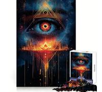 All-Seeing Eye Cityscape 1000 Piece Jigsaws for Teenagers Analytical Skill Soothing Downtime Tight Join Art Xmas Gift (38x26cm)