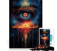 All-Seeing Eye Cityscape 1000 Piece Puzzle For Adults Problem Solving Toy Professional Grade Cutting Relaxing Indoor Group Activity (38x26cm)