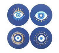 All Seeing Eye Coaster Set (Pack of 4) Something Different Blue One Size
