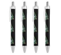 All Seeing Eye Illuminati Eye Funny Ballpoint Pen Printed Retractable Black Round Barrel Fine Point Pens 0.5mm 4 PCS AS PIC 1