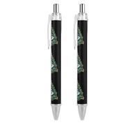All Seeing Eye Illuminati Eye Funny Ballpoint Pen Printed Retractable Black Round Barrel Fine Point Pens 0.5mm 2 PCS AS PIC 2