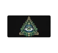 All Seeing Eye Illuminati Masonic Freemason Eye Fashion Mouse Pad Large Desk Mat Extended Mousepad for Office Home Gaming