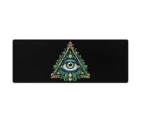 All Seeing Eye Illuminati Masonic Freemason Eye Fashion Mouse Pad Large Desk Mat Extended Mousepad for Office Home Gaming