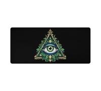 All Seeing Eye Illuminati Masonic Freemason Eye Fashion Mouse Pad Large Desk Mat Extended Mousepad for Office Home Gaming