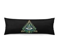 All Seeing Eye Illuminati Masonic Freemason Eye Funny Body Pillowcase Soft Breathable Long Pillow Cover 54''×20'' 1 Pack