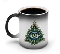 All Seeing Eye Illuminati Masonic Freemason Eye Funny Color Changing Mug 12 Oz Ceramic Coffee Cup
