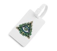 All Seeing Eye Illuminati Masonic Freemason Eye Funny Luggage Tag with ID Name Card Stylish Suitcase Labels Baggage Bag Tags