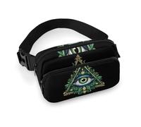 All Seeing Eye Illuminati Masonic Freemason Eye Novelty Waist Packs Lightweight Phone Crossbody Bag Running Hiking Cycling