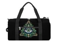 All Seeing Eye Illuminati Masonic Freemason Eye Printed Duffel Bags with Shoe Compartment Gym Bag for Travel Sports Workout
