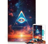All-Seeing Eye in Space 1000-piece Jigsaw Puzzles Brain Fun Training Seamless Fit Precise Pieces Fascinating Hobby for Idle Moments (38x52cm)
