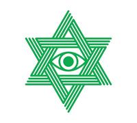 All Seeing Eye in Star David Ancient Symbol Wall Stickers 68x80.6cm Do not Damage The Wall Surface Green