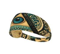 All Seeing Eye Of God Triangle Pyramid Hairband, Unisex Elastic Headband, Moisture Wicking Headband For Sports, Running, Yoga.