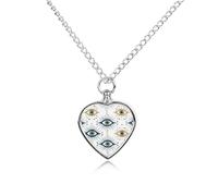 All-Seeing Eye Pattern Urn Necklace for Ashes Adjustable Pet Cremation Jewelry for Men Women