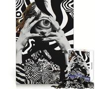 All-Seeing Eye Portrait 1000 Piece Jigsaw Puzzle for Adults Logical Think Soft Distraction Seamless Lock Festive Present (38x52cm)