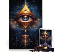 All-Seeing Eye Pyramid 1000 Piece Jigsaws for Teenagers Analytical Skill Soothing Downtime Tight Join Art Xmas Gift (50x75cm)