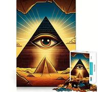 All-Seeing Eye Pyramid 1000 Piece Teenager Puzzles Cognitive Boost Fun Tight Lock No Loose Pieces Engaging Way to Pass Free Hours (38x26cm)