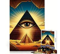 All-Seeing Eye Pyramid 1000 Teenager Pieces Jigsaw Puzzle Logic Practice Quiet Fun Clean Edges Festive Gift (50x75cm)