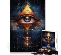 All-Seeing Eye Pyramid Jigsaw Puzzle for Teenagers 1000 Pieces Brain Teasing Pleasant Leisure Smooth Edges Ideal Xmas Gift (38x52cm)