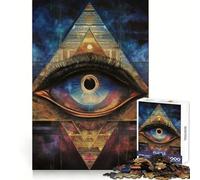 All-Seeing Eye Pyramid Teenagers Puzzles 1000 Piece Jigsaws Memory Boost Unwind Easily (50x75cm)