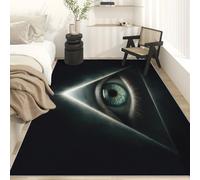 All Seeing Eye Rugs for Living Room Bedroom, Evil Eye Area Rugs Large 80x150 cm, Washable Non Slip Pattern Carpet Home Decor C&J44