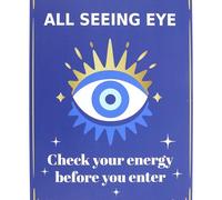 All Seeing Eye Sign: Mystical Home Decor - 30cm Modern Eye Design Wall Art - Quirky Spiritual Wall Plaque