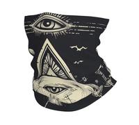 All-Seeing Eye Skull Mysterious Triangle Gothic Vintage Unisex Balaclava Comfortable Neck Warmer Durable Headscarf For Camping Fishing Outdoor